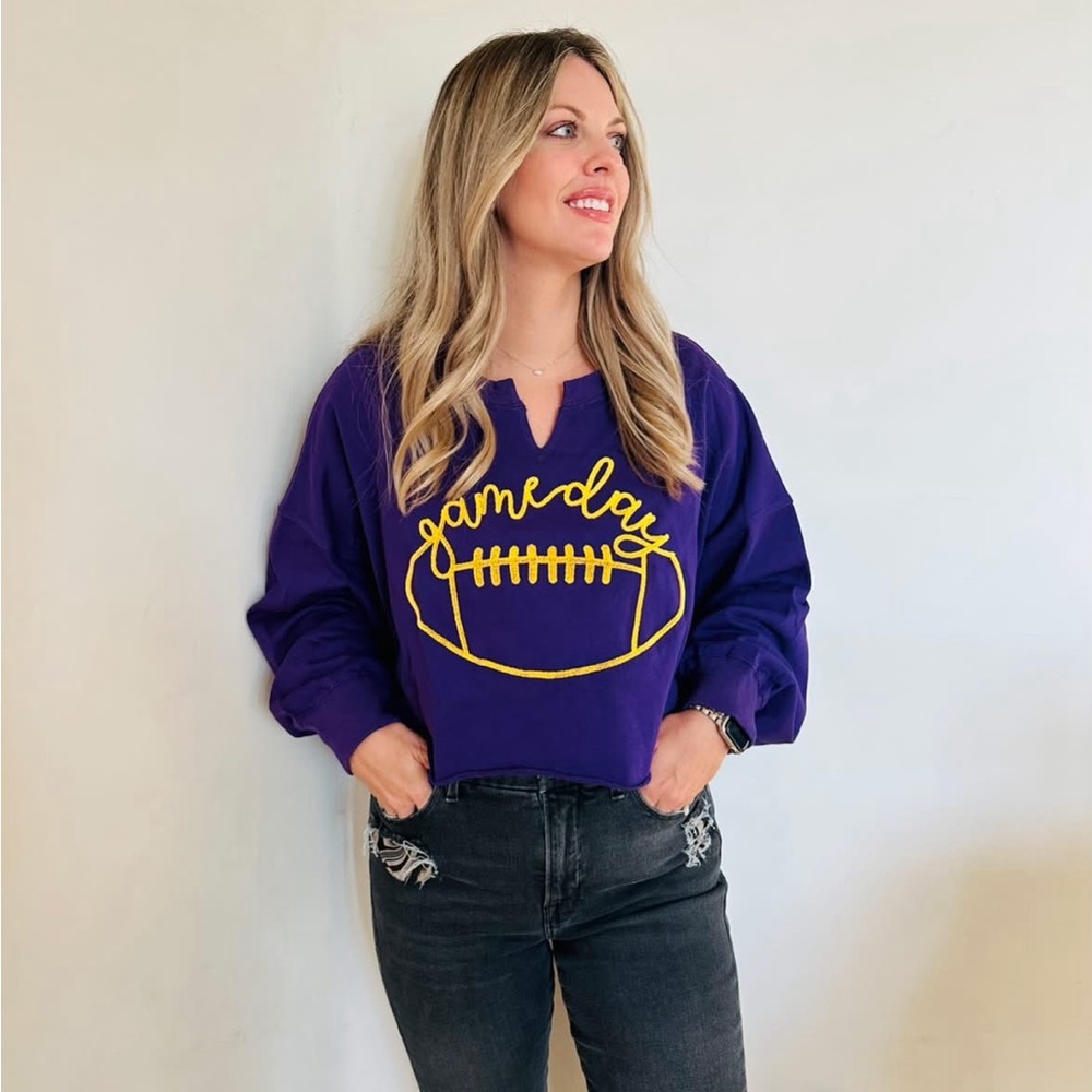 Game day Crop Football Shirt